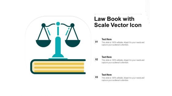 Law Book With Scale Vector Icon Ppt PowerPoint Presentation Ideas Structure PDF