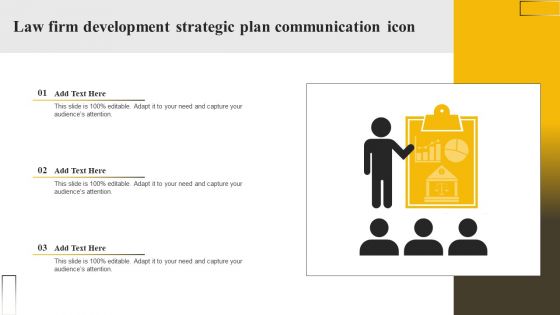 Law Firm Development Strategic Plan Communication Icon Icons PDF