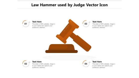 Law Hammer Used By Judge Vector Icon Ppt PowerPoint Presentation Icon Inspiration PDF