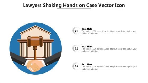 Lawyers Shaking Hands On Case Vector Icon Ppt Model Example Introduction PDF