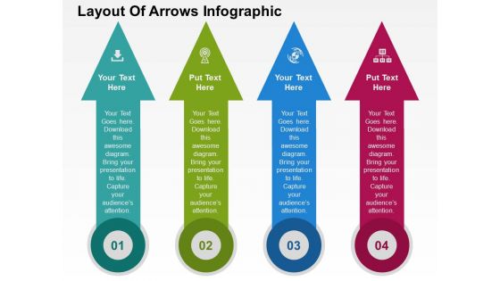 Layout Of Arrows Infographic Powerpoint Templates