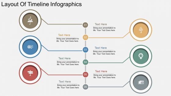 Layout Of Timeline Infographics PowerPoint Template