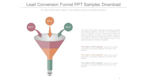 Lead Conversion Funnel Ppt Samples Download