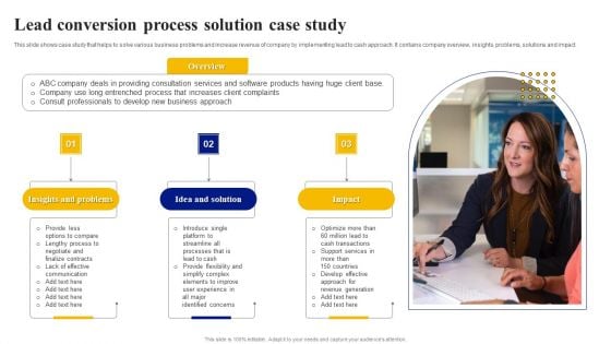 Lead Conversion Process Solution Case Study Formats PDF