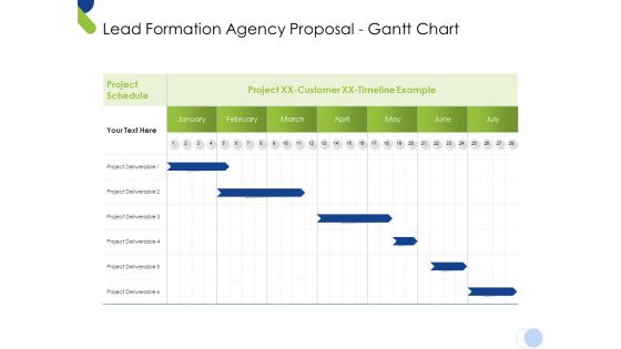 Lead Formation Agency Proposal Gantt Chart Ppt Summary Infographics PDF