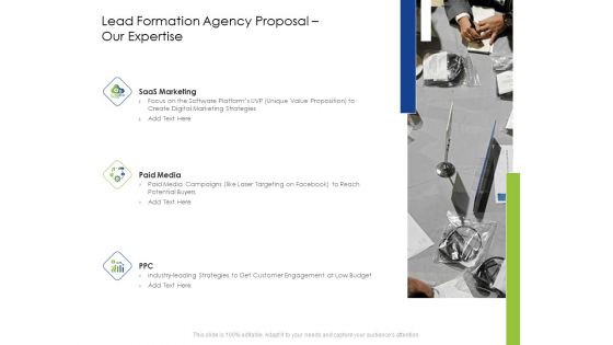 Lead Formation Agency Proposal Our Expertise Ppt Layouts Inspiration PDF
