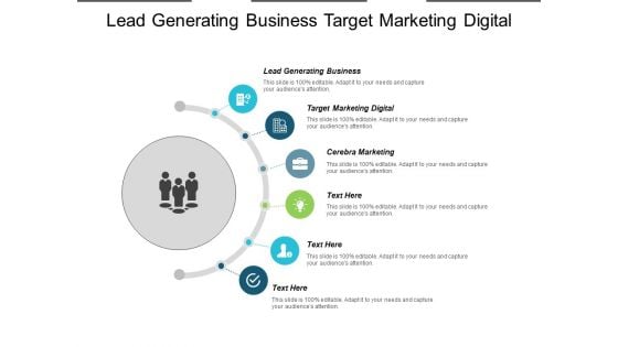 Lead Generating Business Target Marketing Digital Cerebra Marketing Ppt PowerPoint Presentation Layouts Icon