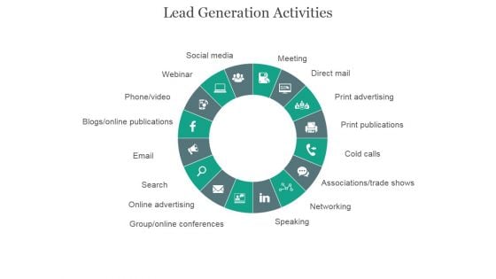 Lead Generation Activities Ppt PowerPoint Presentation Backgrounds