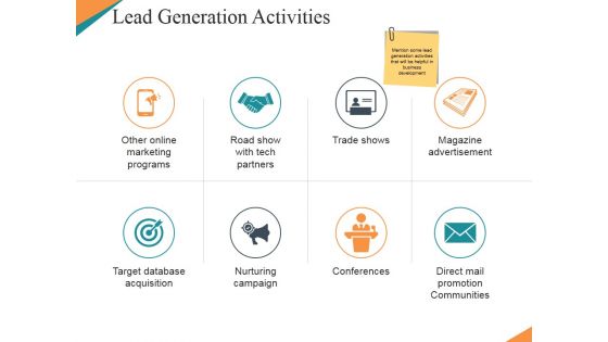 Lead Generation Activities Ppt PowerPoint Presentation Gallery Demonstration