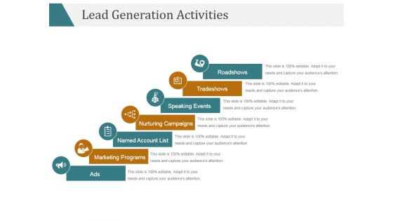 Lead Generation Activities Ppt PowerPoint Presentation Graphics