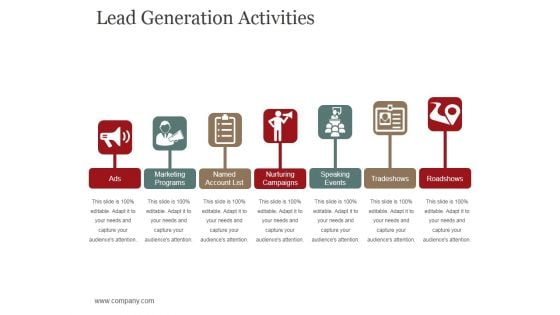 Lead Generation Activities Ppt PowerPoint Presentation Show Lead Generation Activities Ppt PowerPoint Presentation Show