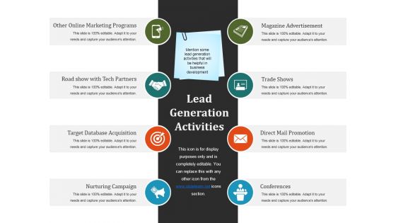 Lead Generation Activities Ppt PowerPoint Presentation Visual Aids Gallery