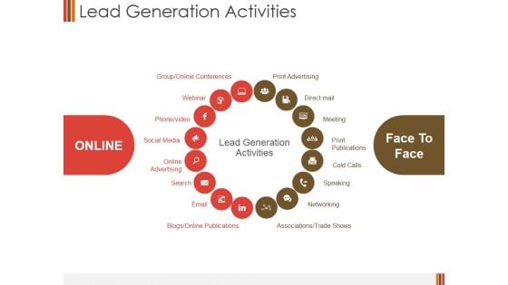 Lead Generation Activities Ppt PowerPoint Presentationmodel Brochure