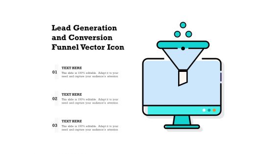 Lead Generation And Conversion Funnel Vector Icon Ppt PowerPoint Presentation File Tips PDF
