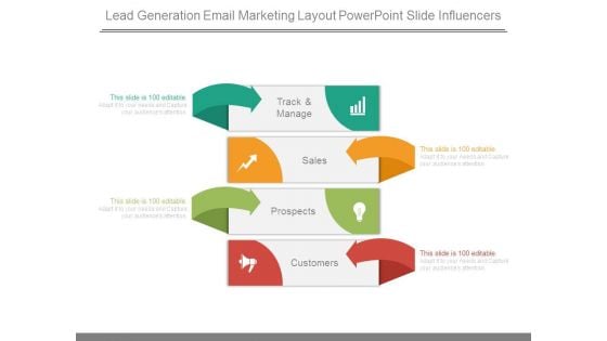 Lead Generation Email Marketing Layout Powerpoint Slide Influencers