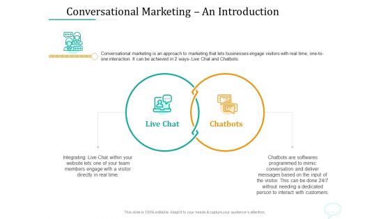 Lead Generation Initiatives Through Chatbots Conversational Marketing An Introduction Slides PDF
