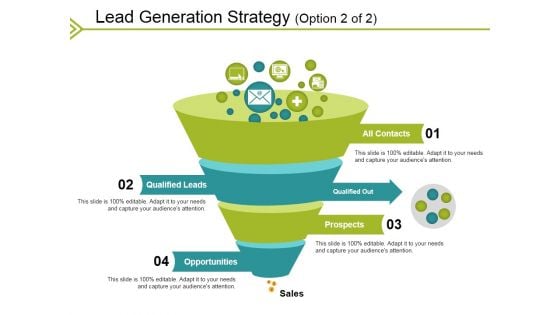 Lead Generation Strategy Template 2 Ppt PowerPoint Presentation Infographic Template Format Ideas