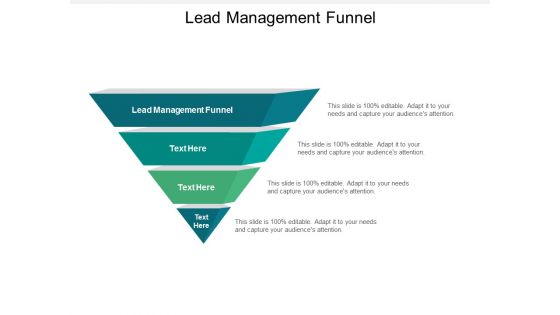 Lead Management Funnel Ppt PowerPoint Presentation Styles Design Inspiration Cpb