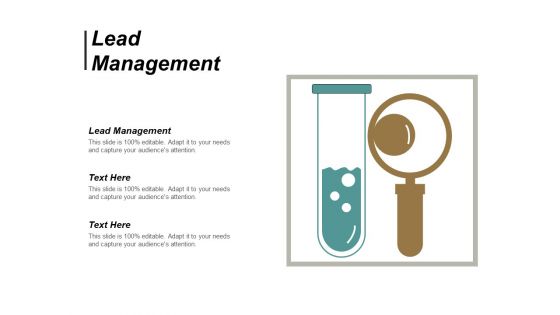 Lead Management Ppt PowerPoint Presentation Outline Design Ideas Cpb