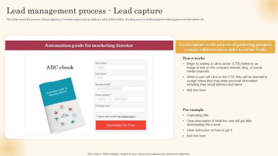 Lead Management Process Lead Capture Improving Lead Generation Process Download PDF