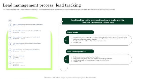 Lead Management Process Lead Tracking Enhancing Client Lead Conversion Rates Rules PDF