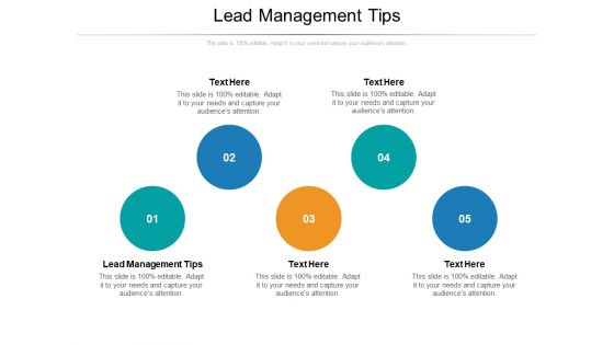 Lead Management Tips Ppt PowerPoint Presentation Inspiration Graphics Template Cpb Pdf