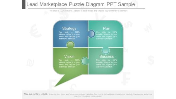 Lead Marketplace Puzzle Diagram Ppt Sample