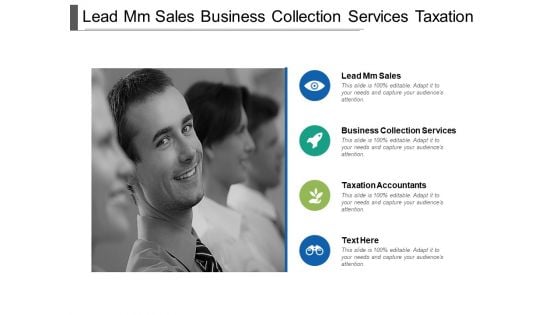Lead Mm Sales Business Collection Services Taxation Accountants Ppt PowerPoint Presentation Show Grid