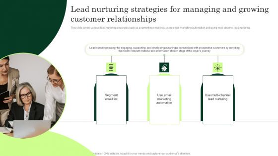 Lead Nurturing Strategies For Managing And Growing Customer Relationships Information PDF