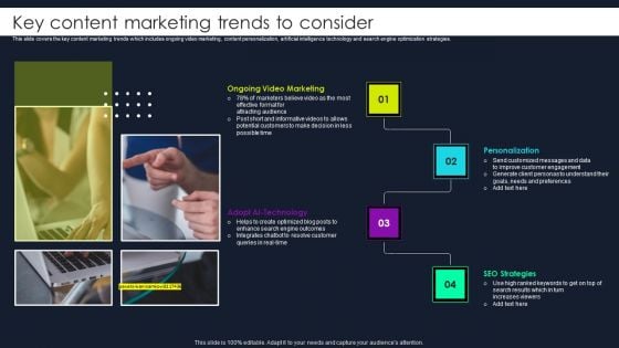 Lead Nurturing Tactics For Lead Generation Key Content Marketing Trends To Consider Formats PDF