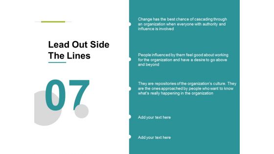 Lead Out Side The Lines Ppt PowerPoint Presentation Visual Aids Ideas