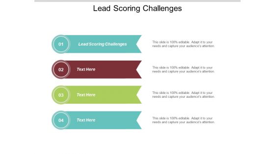 Lead Scoring Challenges Ppt PowerPoint Presentation Infographic Template Samples Cpb