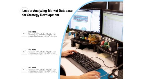 Leader Analyzing Market Database For Strategy Development Ppt PowerPoint Presentation Gallery Files PDF