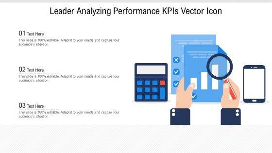 Leader Analyzing Performance Kpis Vector Icon Ppt PowerPoint Presentation Infographic Template Slideshow PDF