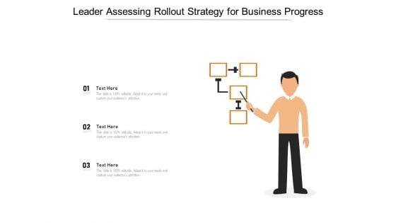 Leader Assessing Rollout Strategy For Business Progress Ppt PowerPoint Presentation Pictures Show PDF