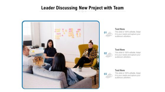 Leader Discussing New Project With Team Ppt PowerPoint Presentation Gallery Maker PDF