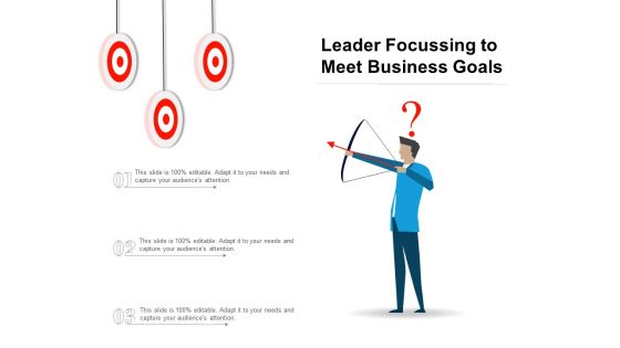 Leader Focussing To Meet Business Goals Ppt PowerPoint Presentation Professional Sample