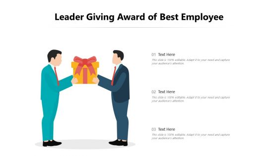 Leader Giving Award Of Best Employee Ppt PowerPoint Presentation Gallery Graphic Images PDF