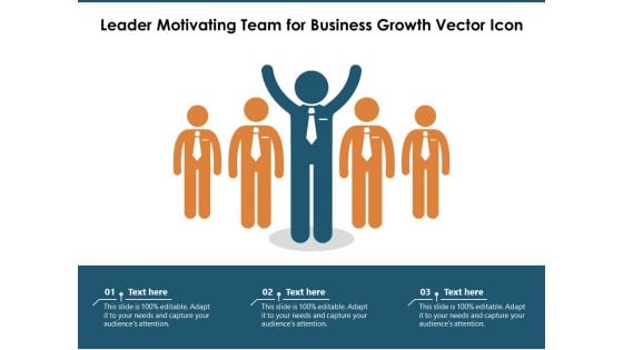 Leader Motivating Team For Business Growth Vector Icon Ppt PowerPoint Presentation Infographic Template Slides PDF