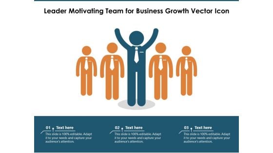 Leader Motivating Team For Business Growth Vector Icon Ppt PowerPoint Presentation Infographic Template Slides PDF