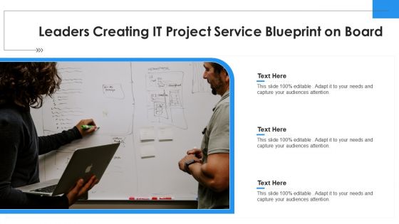 Leaders Creating IT Project Service Blueprint On Board Ppt PowerPoint Presentation Gallery Inspiration PDF