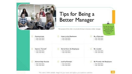 Leaders Vs Managers Ppt PowerPoint Presentation Complete Deck With Slides Slide44
