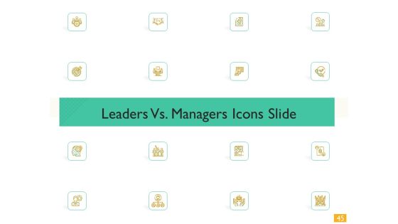 Leaders Vs Managers Ppt PowerPoint Presentation Complete Deck With Slides Slide45