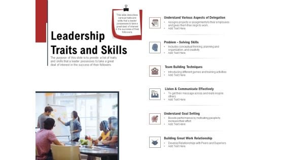 Leadership And Management Leadership Traits And Skills Demonstration PDF