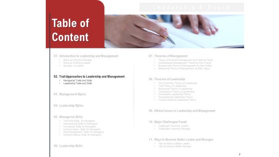 Leadership And Management Ppt PowerPoint Presentation Complete Deck With Slides Slide07