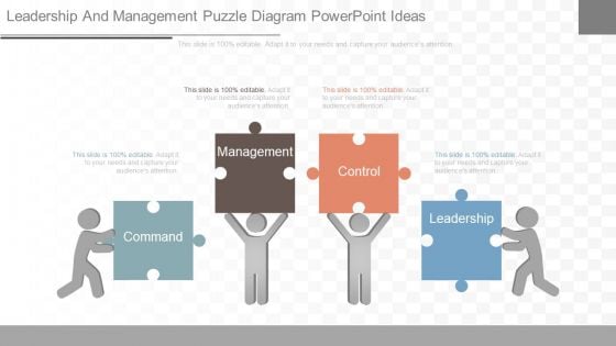 Leadership And Management Puzzle Diagram Powerpoint Ideas