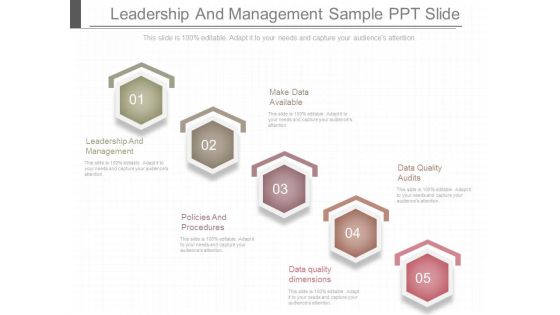 Leadership And Management Sample Ppt Slide