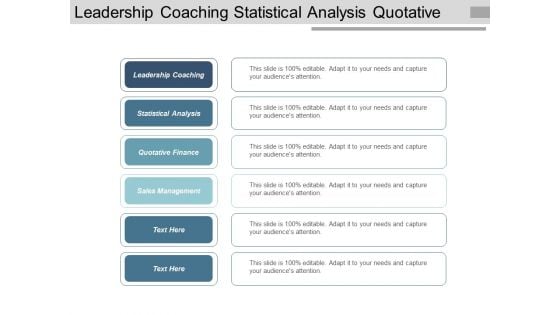 Leadership Coaching Statistical Analysis Quotative Finance Sales Management Ppt PowerPoint Presentation Styles Format Ideas