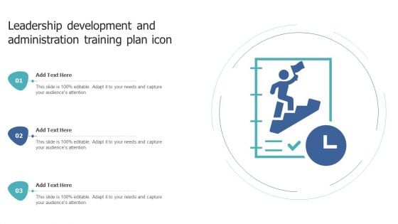 Leadership Development And Administration Training Plan Icon Microsoft PDF