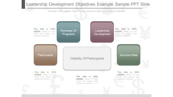 Leadership Development Objectives Example Sample Ppt Slide